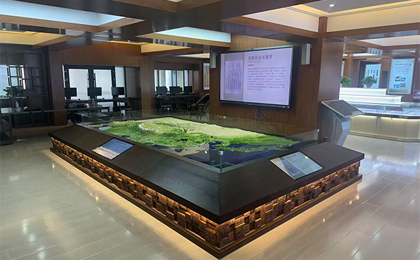 西北师范大学简牍认知馆-简牍出土地点分布沙盘 西北师范大学简牍认知馆-简牍出土地点分布沙盘